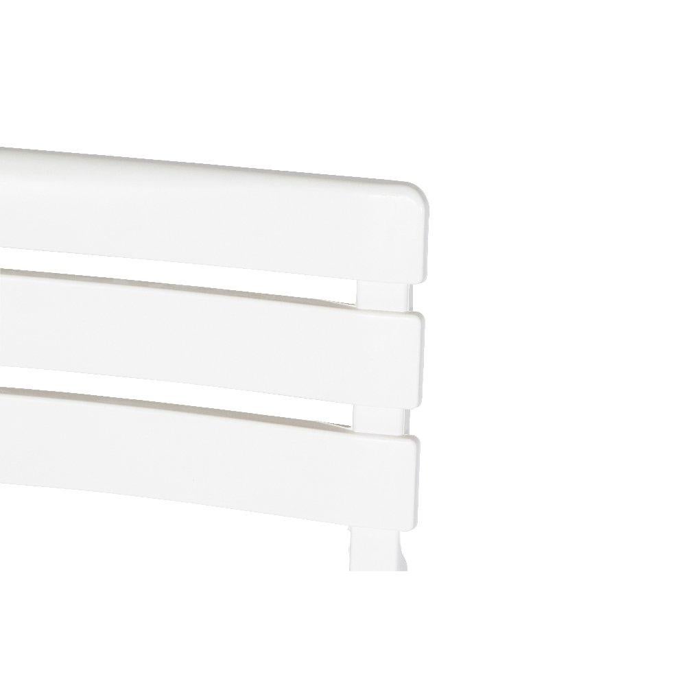 Chaise De Jardin Pliable En Plastique Blanc 41.5x40x79cm - 4