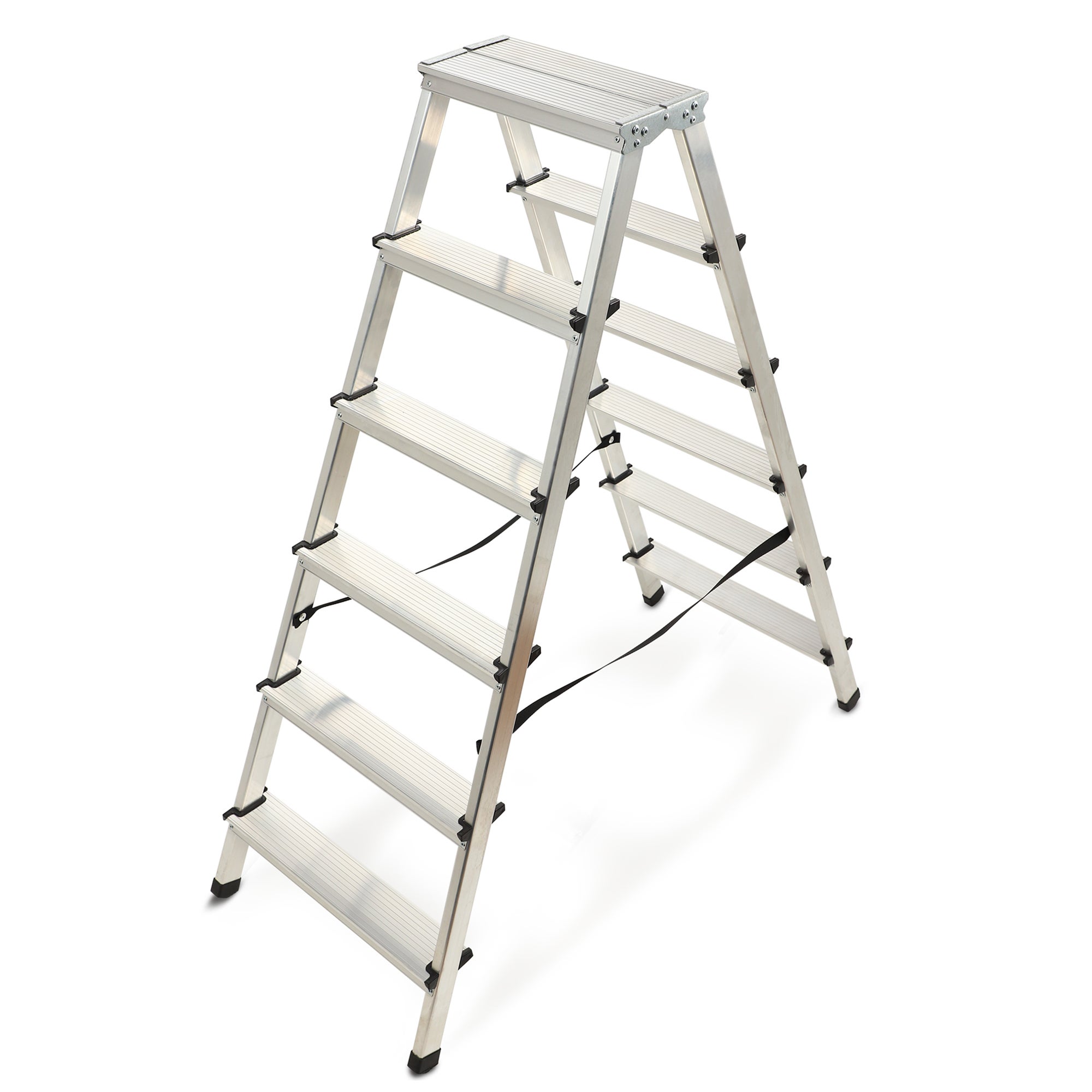 DRABINA ALUMINIOWA SKŁADANA 6 STOPNIOWA DOMOWA MOCNA 125kg PRODUKT POLSKI
