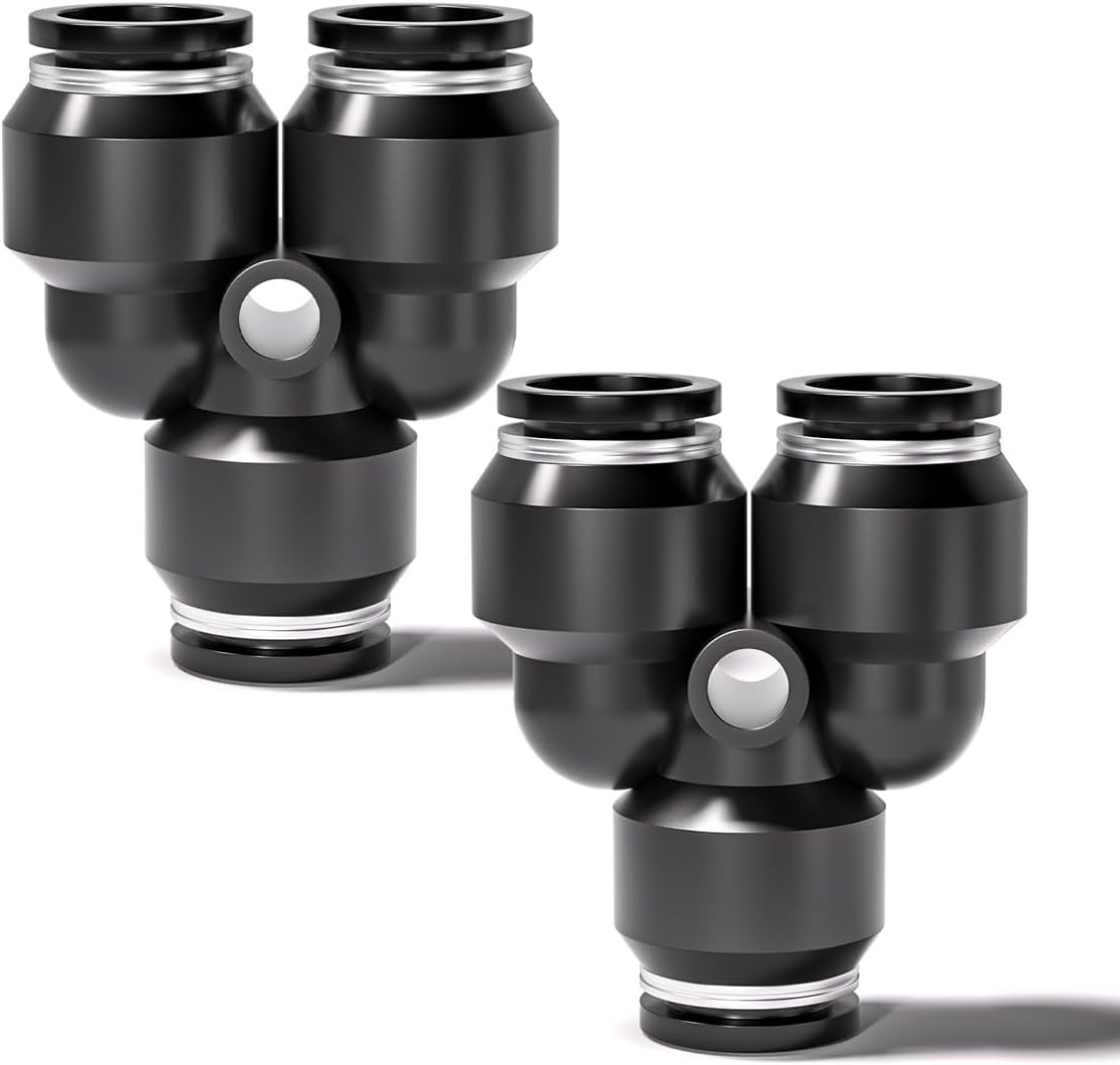 20 sztuk 10 mm czarnych uszczelek pneumatycznych z zaworem push, szybkozłącznych