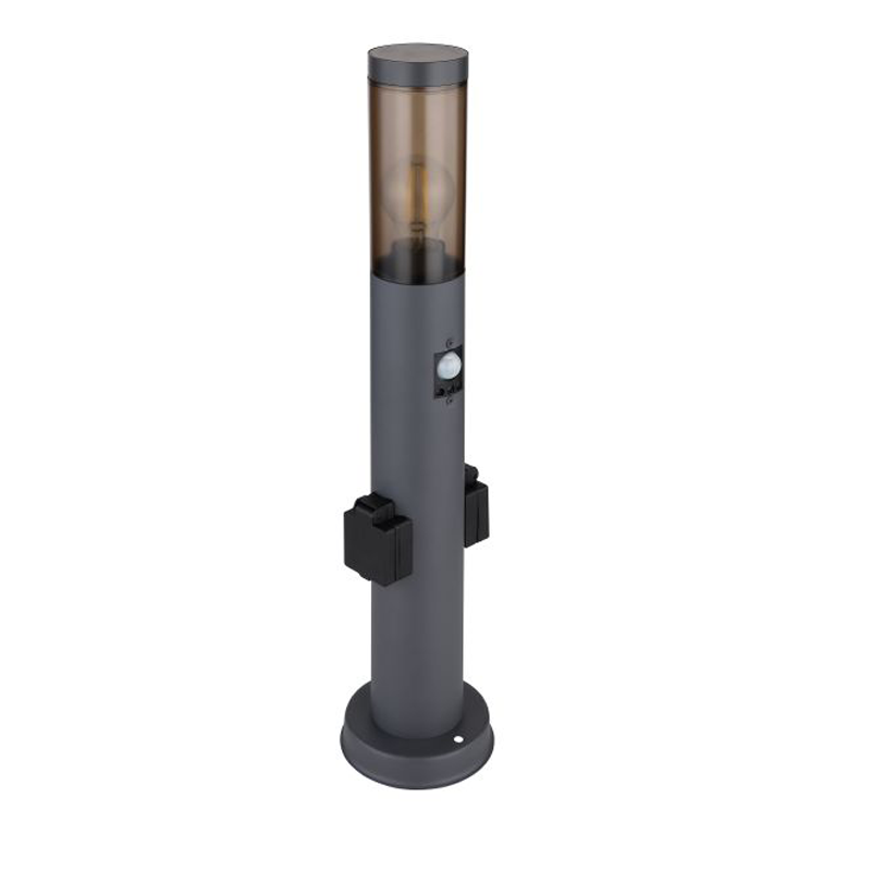 Luminaire extérieur acier inoxidable anthracite, 1x E27 - 2
