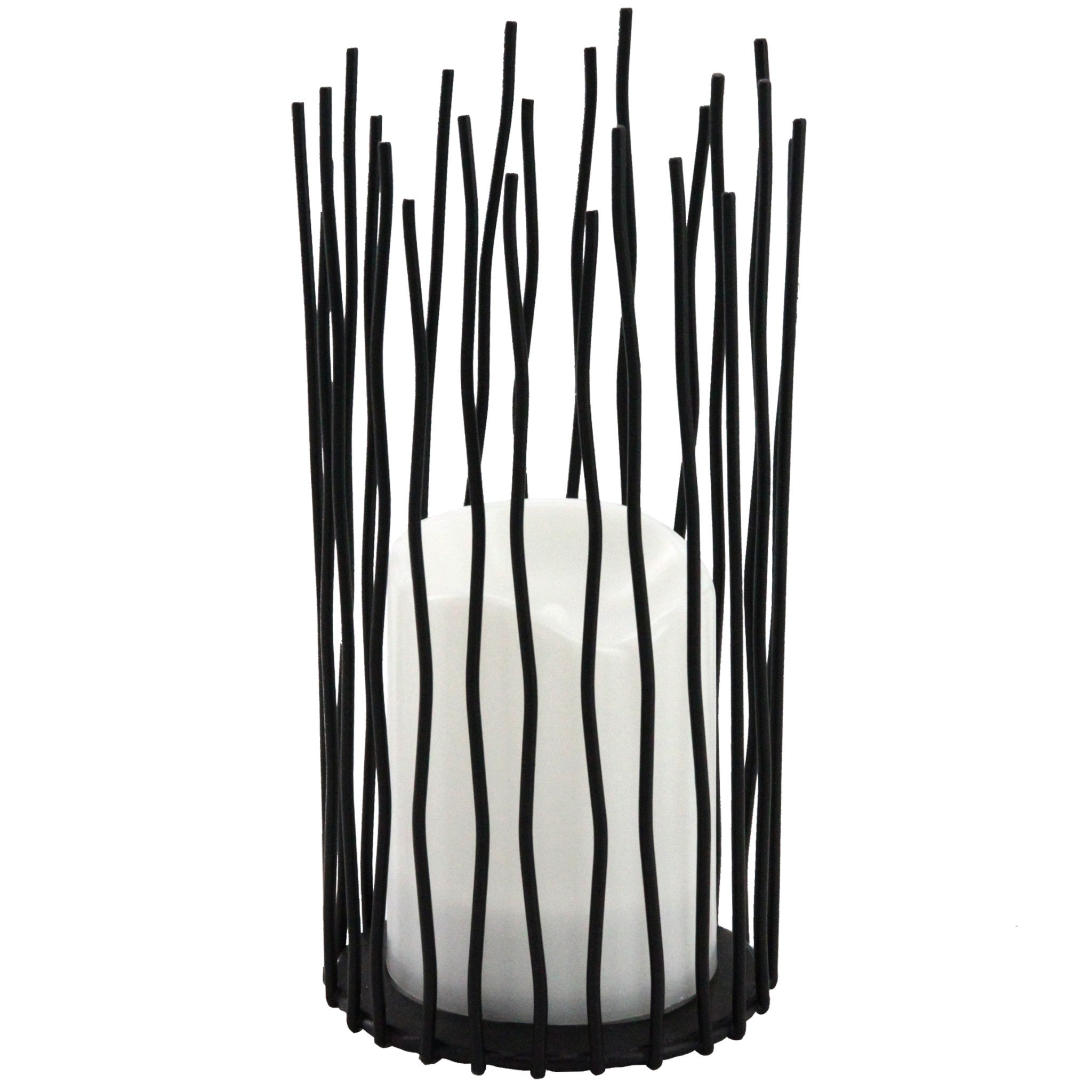 Lampa dekoracyjna LED M czarna 22 cm IP44 na baterie NYBORG 313256 Polux