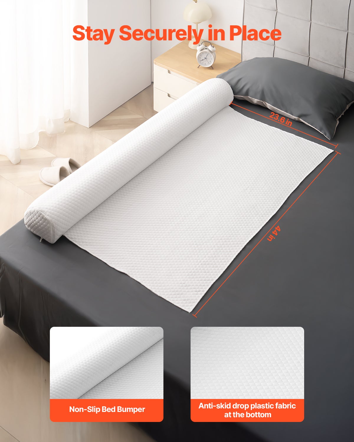 Barrières De Lit Gonflables 1-Pack Pour Enfants En Bas Âge - Sécurisées Et Portables