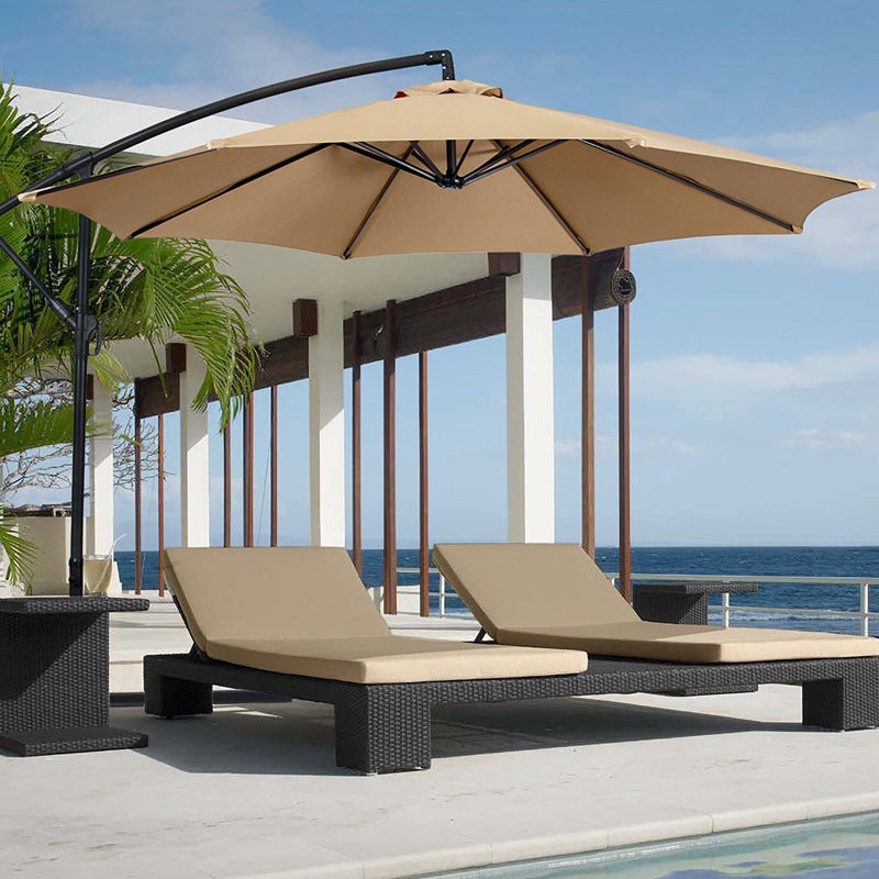 Housse de rechange pour parasol, 6 baleines, 2.7 m, imperméable, anti-UV, tissu de rechange, Kaki - 2