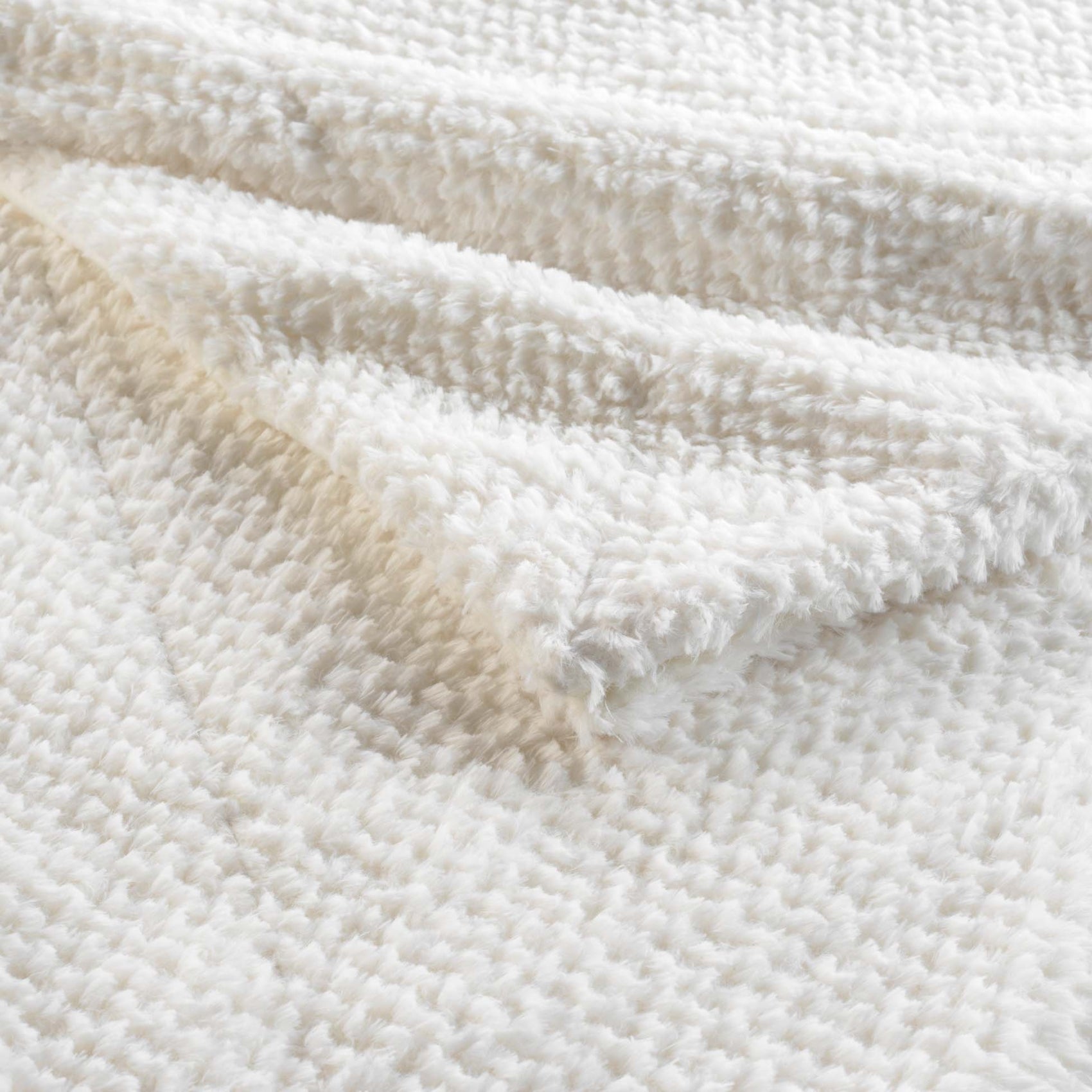 Plaid grande taille en imitation fourrure - Naturel - 180x220 cm - Polyester/Fourrure - 3