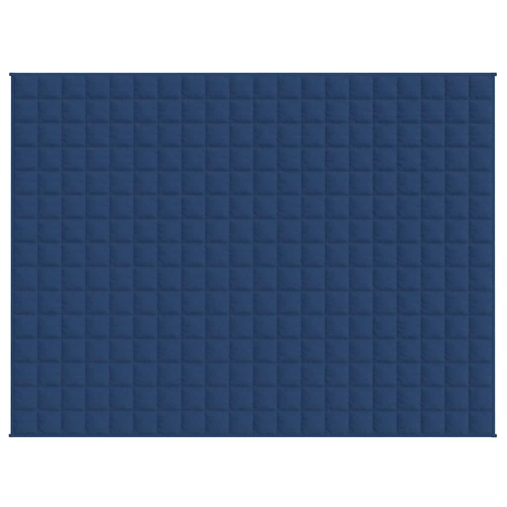Couverture lestée Bleu 150x200 cm 7 kg Tissu vidaXL - 4