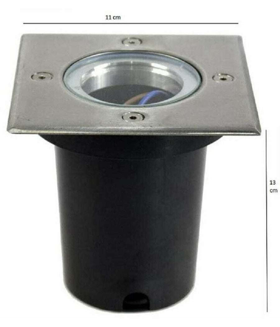 Trade Shop - Faretto Incasso Segnapasso Quadrato Luce Gu10 Calpestabile Esterno Giardino Es13 - - 5