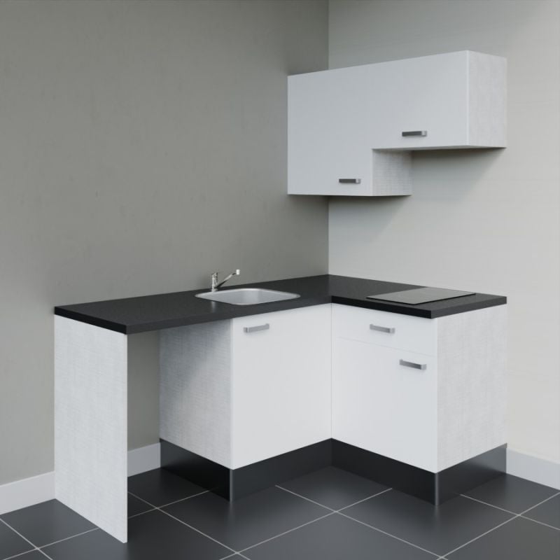 Kitchenette d'angle KA02L-PT avec plan de travail et évier - 3