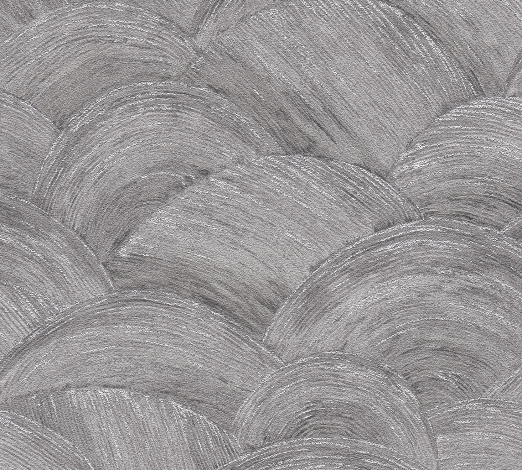Tapeta motyw art déco szarymIsrebrnym - 53 cm x 10.05 m - LIVINGWALLS