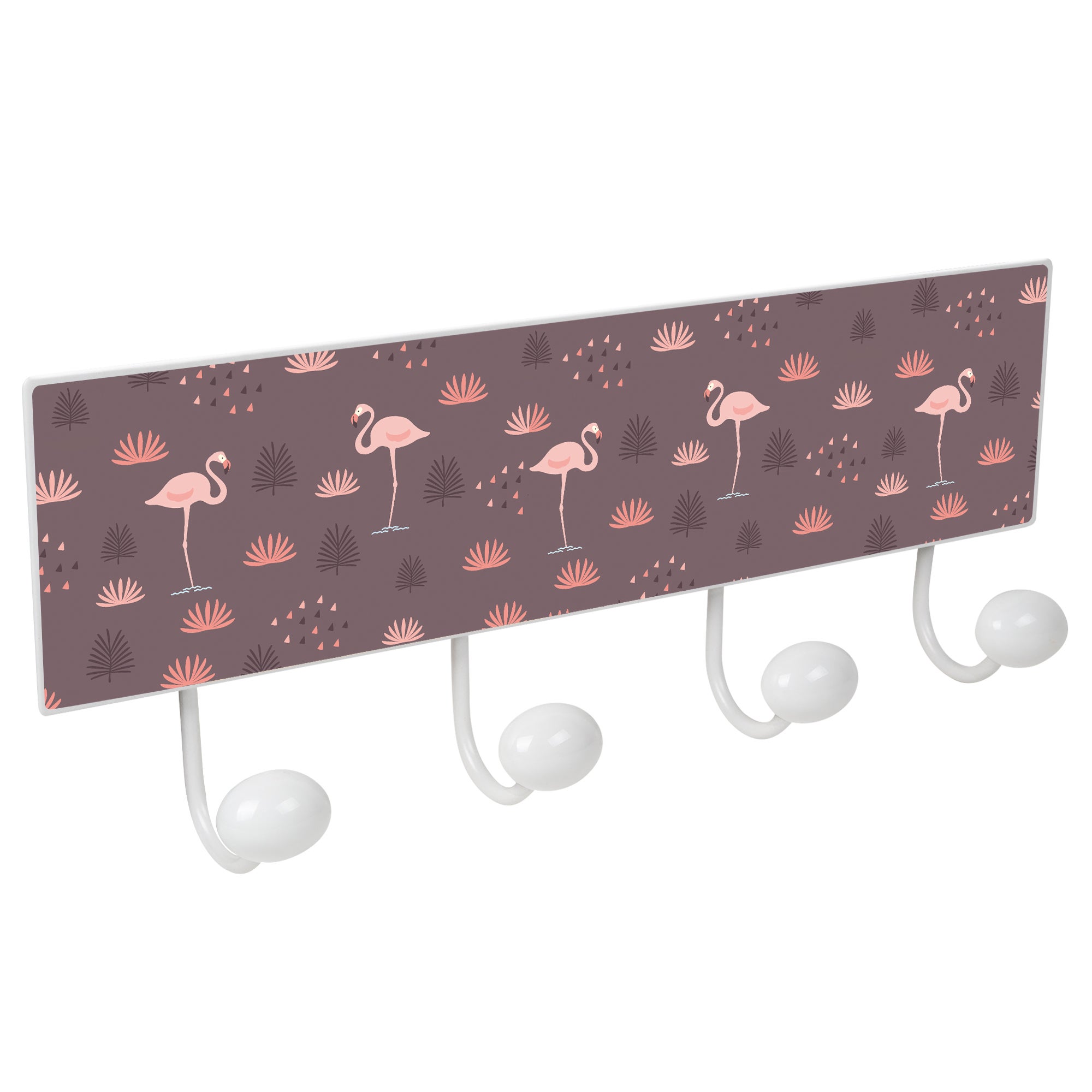 Appendiabiti Da Parete In Metallo Box And Beyond 59 Cm - 4 Ganci Rotondi, Design Moderno Minimalista, Bianco, Per Ingresso, Camera E Ufficio