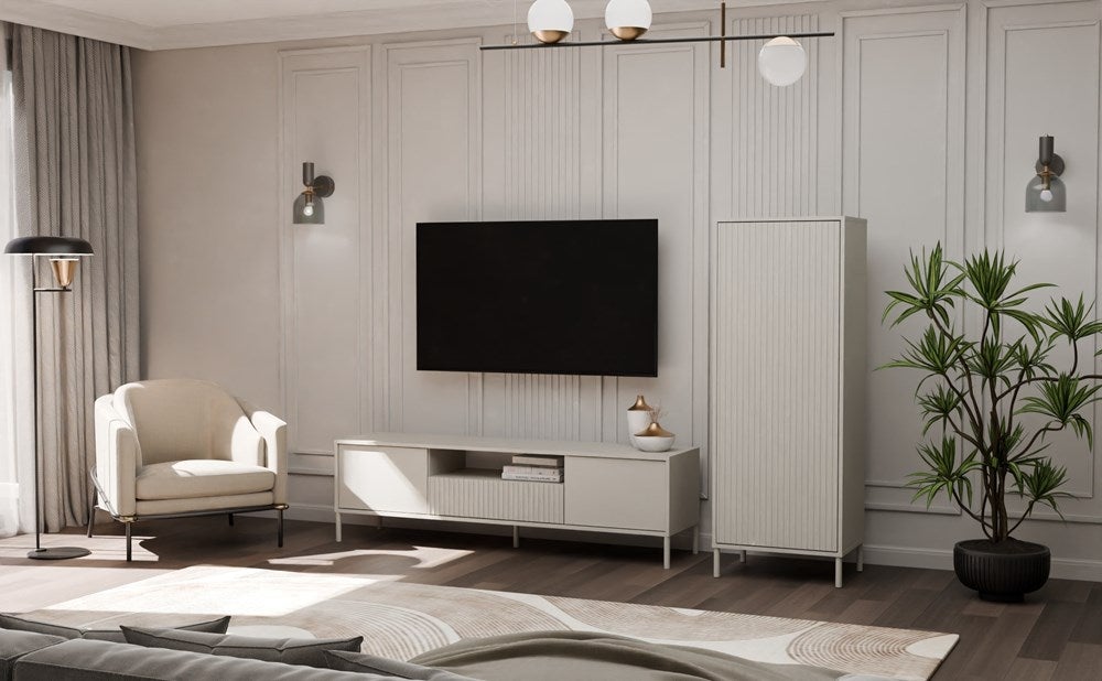 Bibliothèque pour Séjour en MDF Beige H. 147.5 x l. 40 x P. 53.5 cm - 2