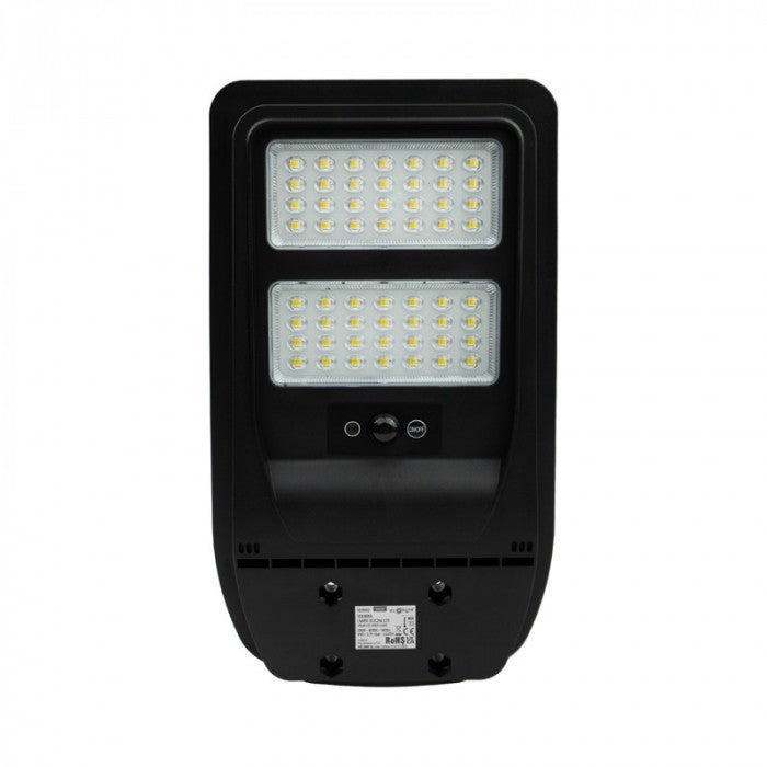 Lampa uliczna solarna Place I Ulice szara LED 100W 4000K 1000lm czujnik i pilot IP65 wym: 46 x 17,5 x 4,7 cm aluminium Ecolight