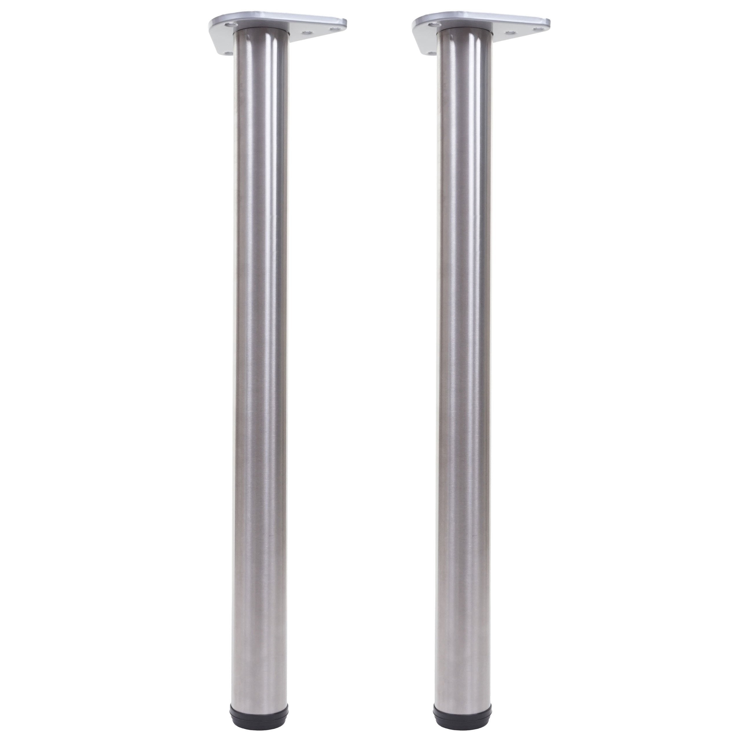Zestaw 2 sztuk nóg stołowych HWC-H36, do biurka, stołu jadalnego, stelaża stołu, 73 cm, wygląd stali nierdzewnej