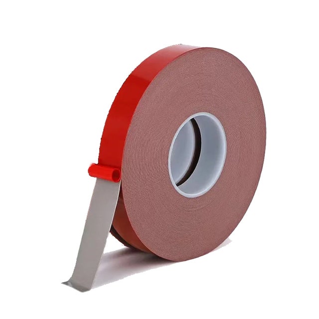 Ruban adhésif double face étanche, ruban adhésif double face gris à film rouge, 0,8 mm x 20 mm x 3 m