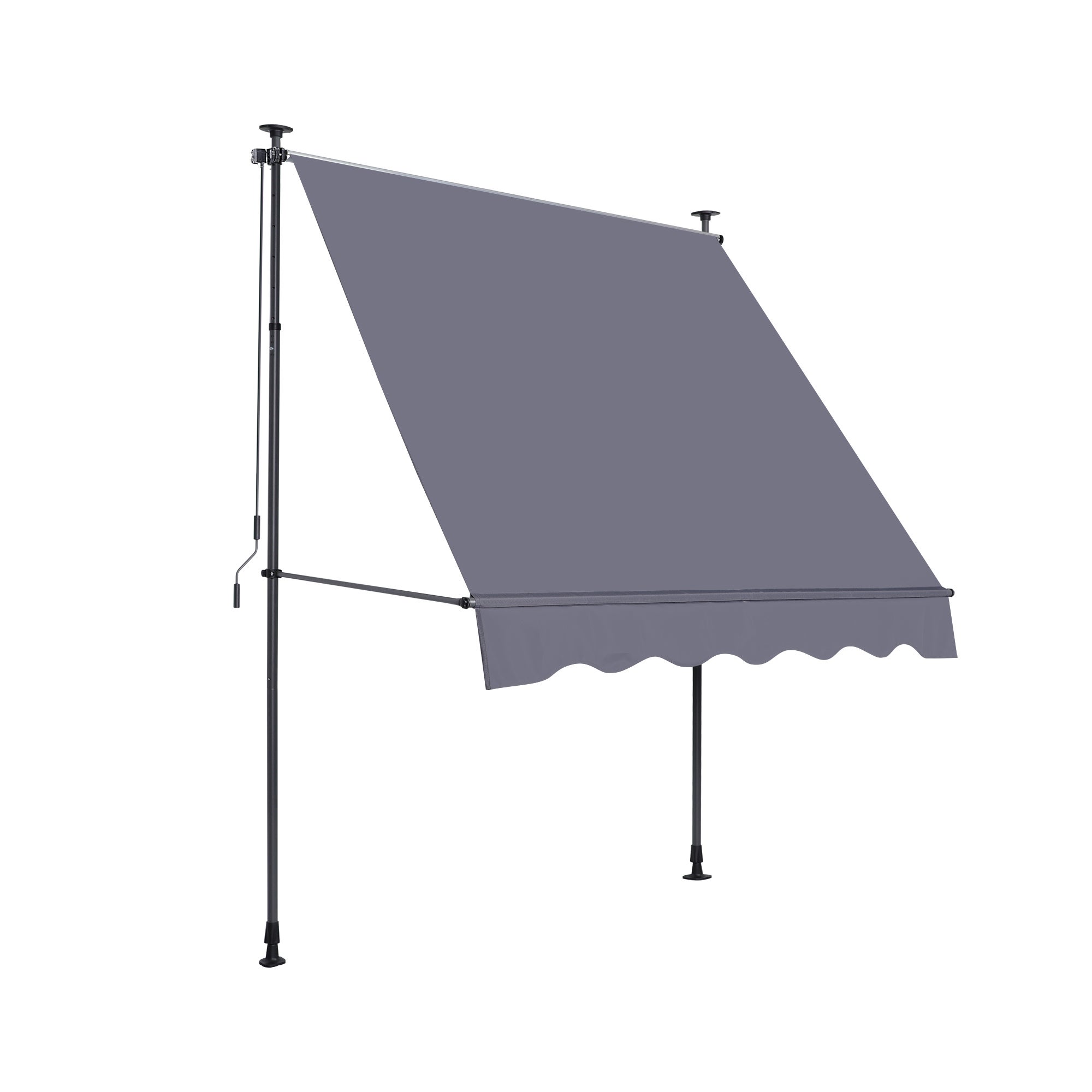 Orb cu brat-articulate gri 200x120 cm, prindere fără punctie, Banne orb are-articule gri 200x120 cm, prindere fără foraj
