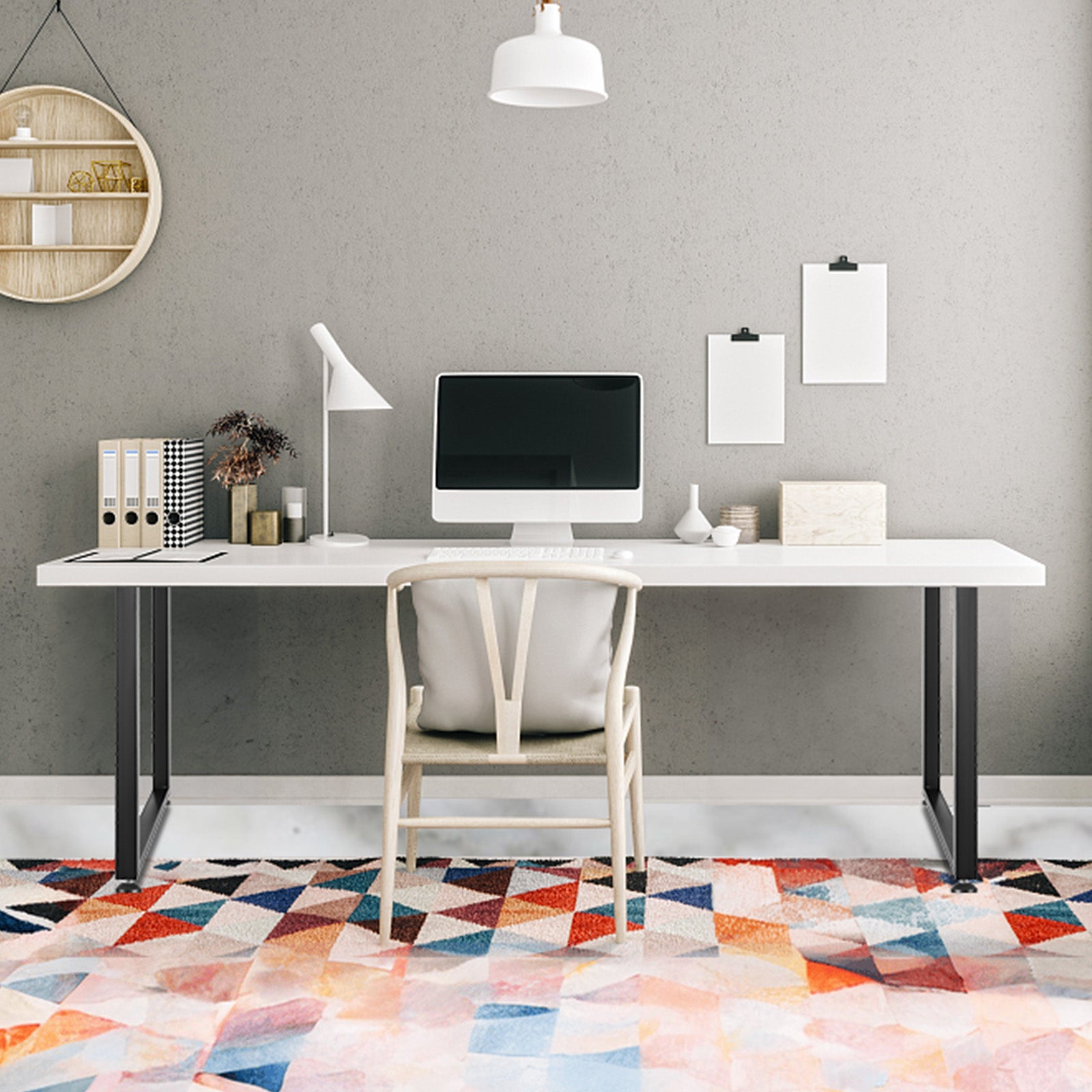 Pieds de Table VEVOR 2 PCS Réglables 711 mm, Pieds de Bureau Carrés en Acier, Charge 454 kg, Pieds de Meuble Noirs Modernes - 8