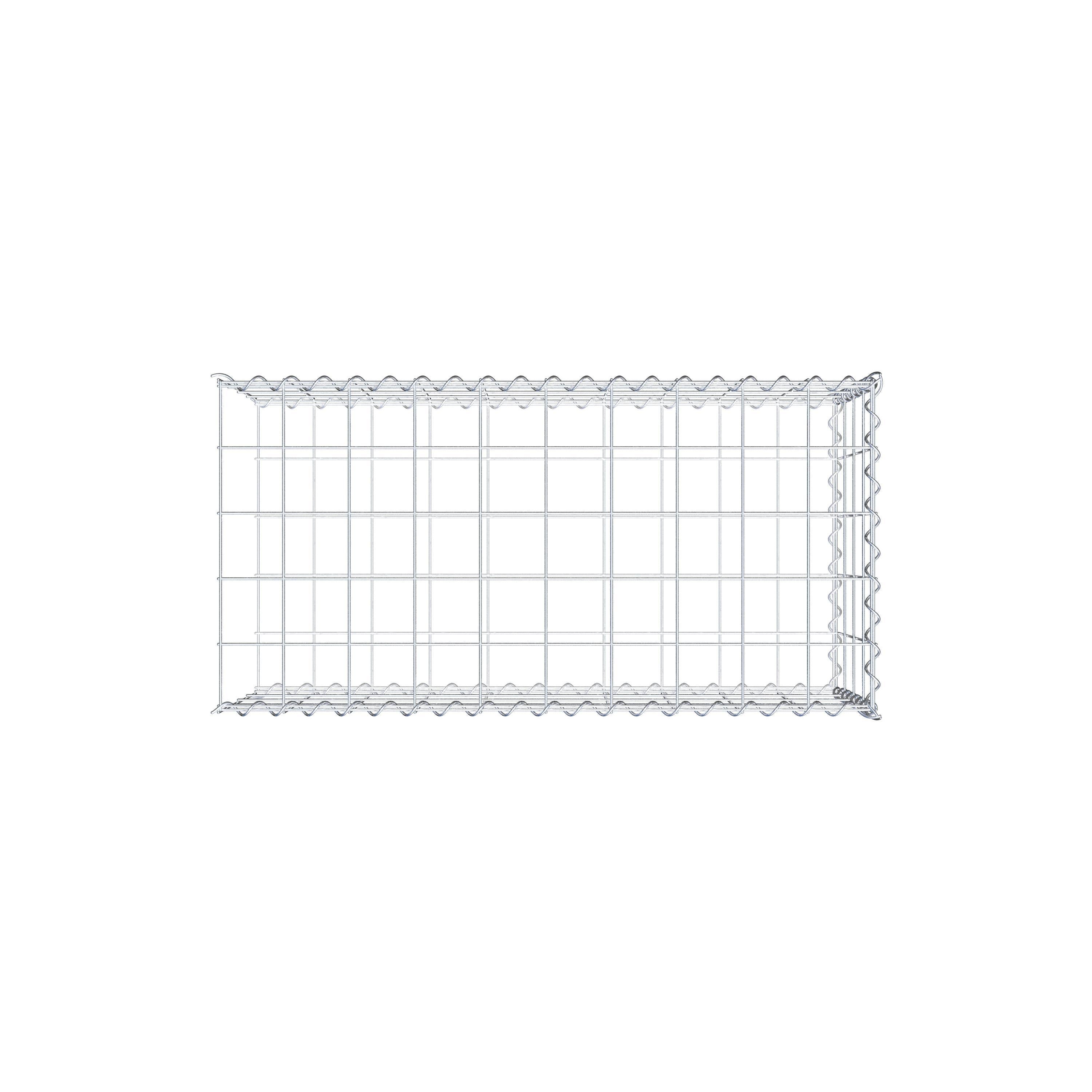 Gavión para alargar en acero galvanizado 100x40x50cm (LxAxP), malla 10 x 10cm, Espiral, sin rejilla frontal - 6