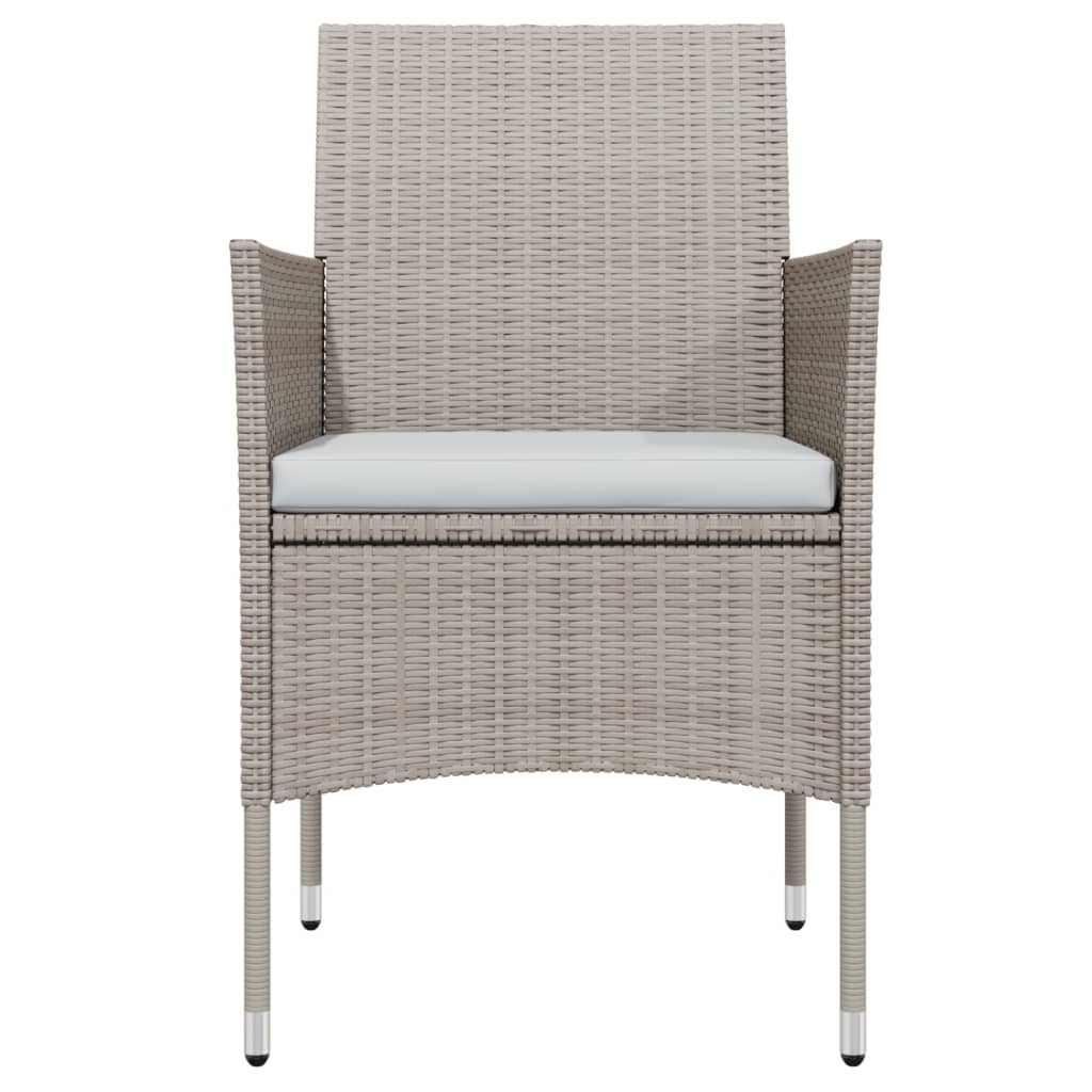 Maison Exclusive - Set da Pranzo da Giardino 5 pz con Cuscini Beige e Nero - 4