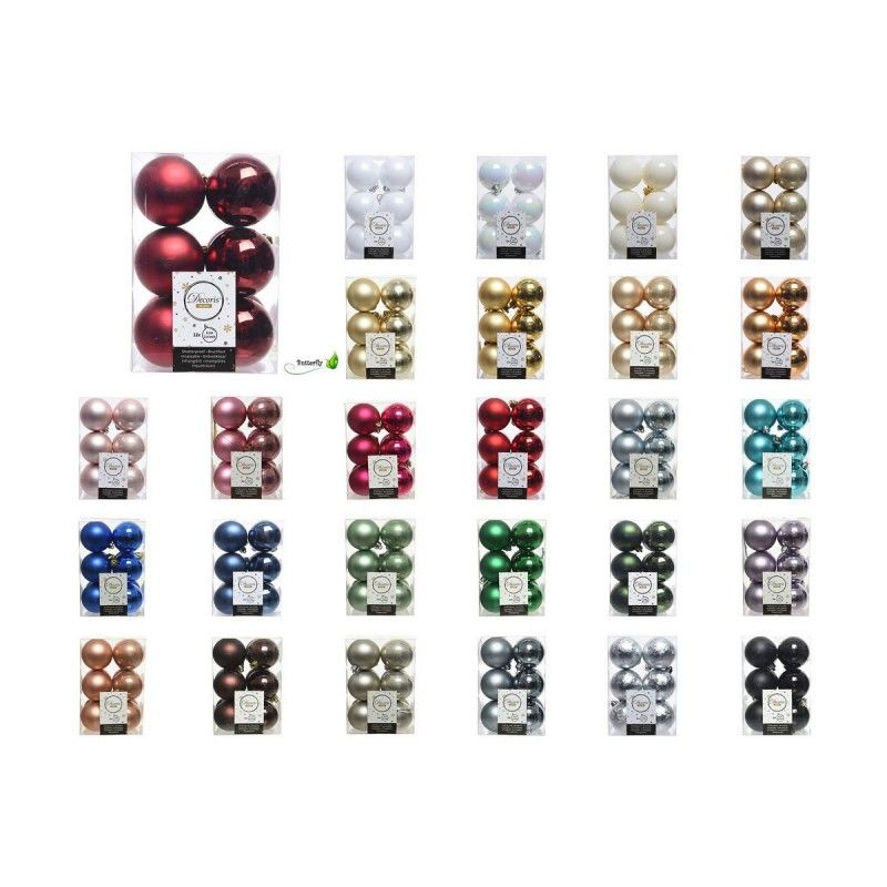 CAIXA DE 12 BOLAS VERMELHAS DECORATIVAS PARA ÁRVORE DE NATAL Ø6cm - 2