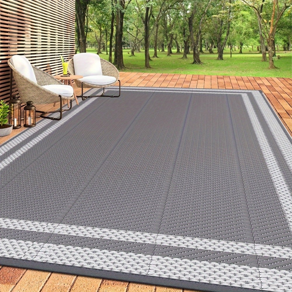 Tapis D'extérieur Pour Toutes Les Saisons,Texture Tissée,Idéal Pour Les Balcons,Terrasses,Camping-cars,Pique-niques Et Tapis Décoratifs,183x275cm - 3
