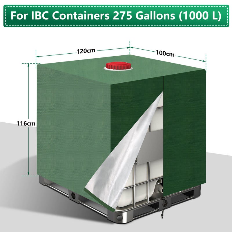 Telo Protettivo Per Serbatoio IBC Di VOSS.garden, Copertura Per IBC 120x100x116cm, Telone Per