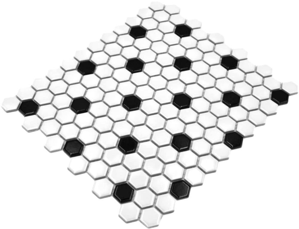 Mosaïque Céramique Hexagonale Blanc Brillant – Pour Crédence Cuisine – MOSANI