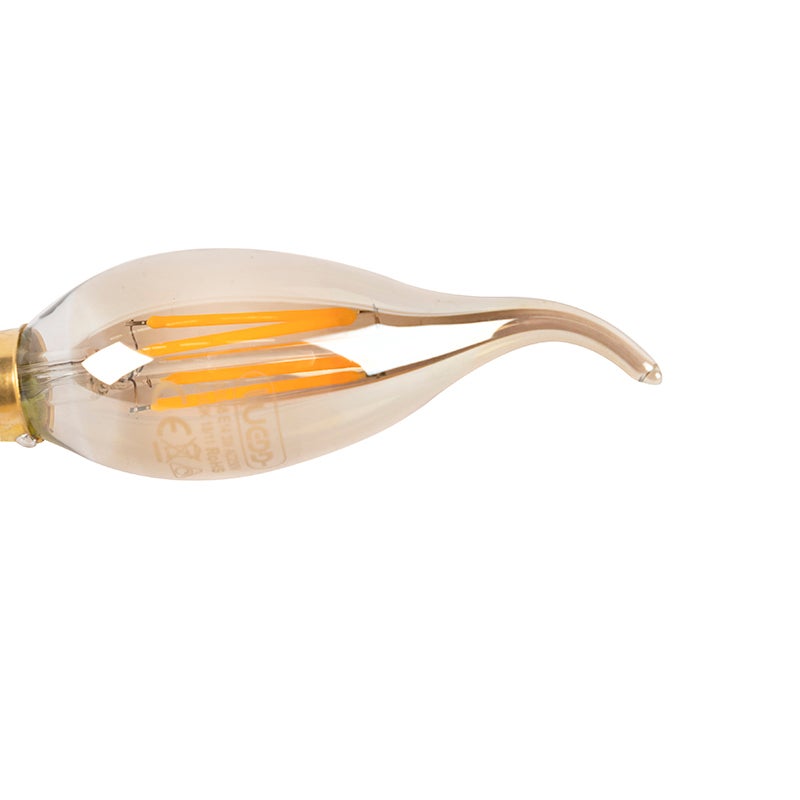Lot de 5 ampoules LED à filament flamme E14 dimmable 240V 3W 250lm - 6