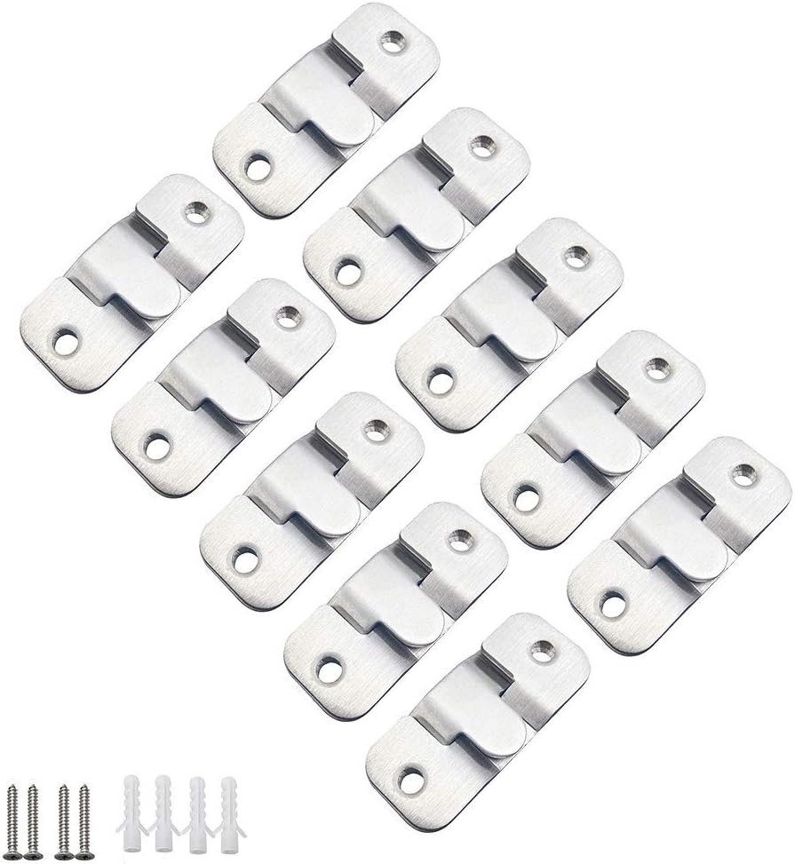 10 paires [paquet de 20] supports de montage cachés crochets de ...