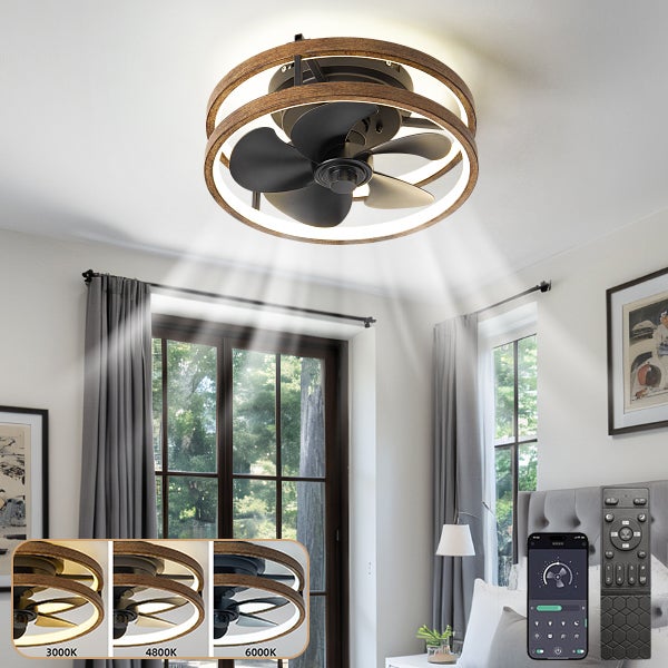 Ventilateur Plafond 50 Cm Noir Plafonnier Ventilateur Ventilateur Plafond ZMISHIBO 132cm Avec Lumière - 6 Vitesses Ventilateur Plafond Silencieux Lustre Chambre