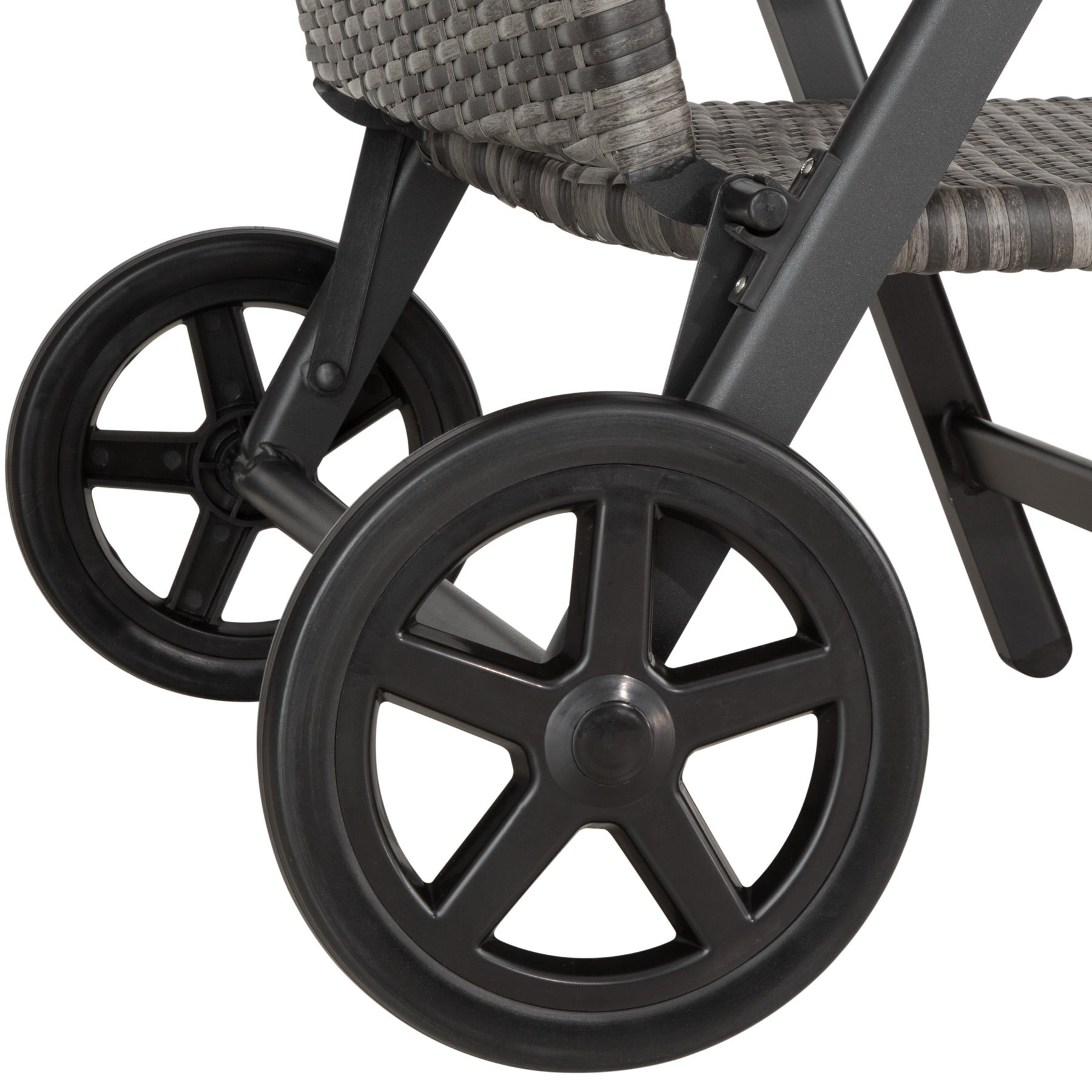 Lettino prendisole grigio con telaio in alluminio, pieghevole TECTAKE - 4