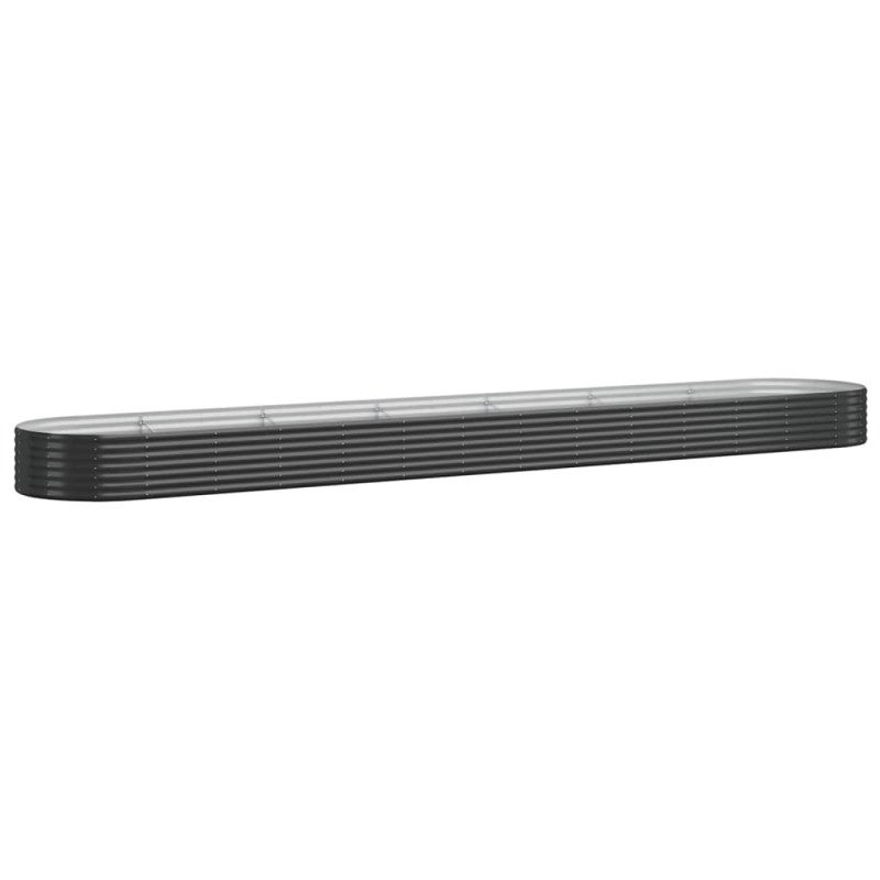 VidaXL Letto Rialzato Da Giardino 175x100x36 Cm – Acciaio Verniciato Antracite – Fioriera Rettangolare