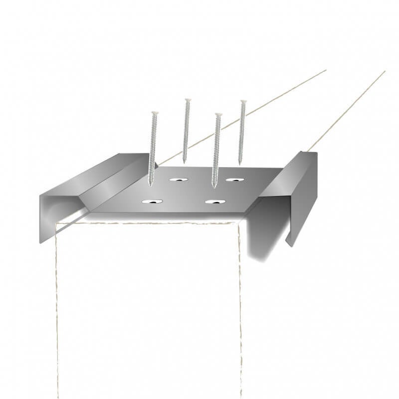 Patte de fixation ECO50 de couvertine alu pour acrotère toit-terrasse - ALUHOME - 2