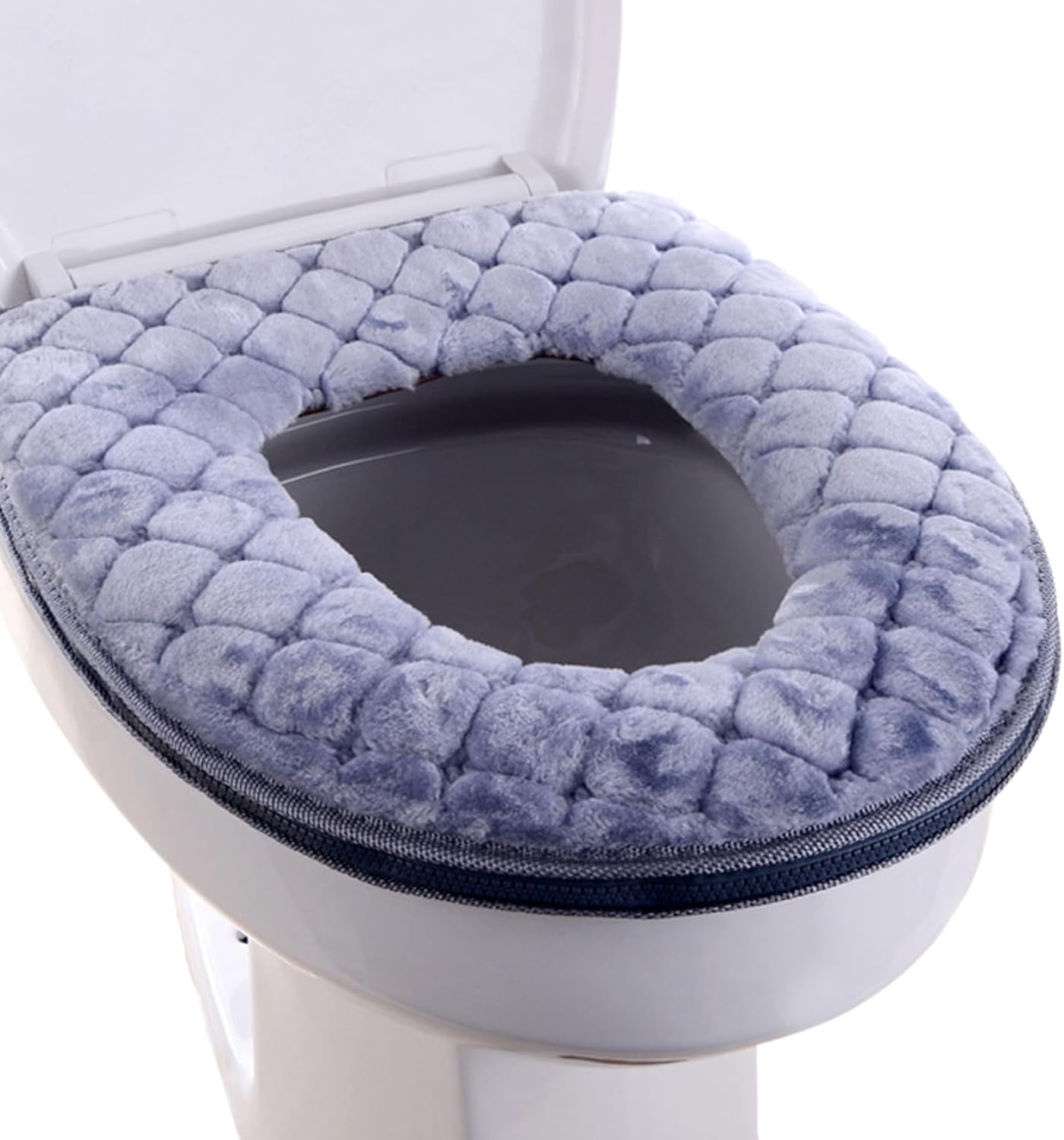 Szary pokrowiec na deskę sedesową, 38*43 cm, 1 sztuka. Zmywalny pokrowiec na deskę sedesową.