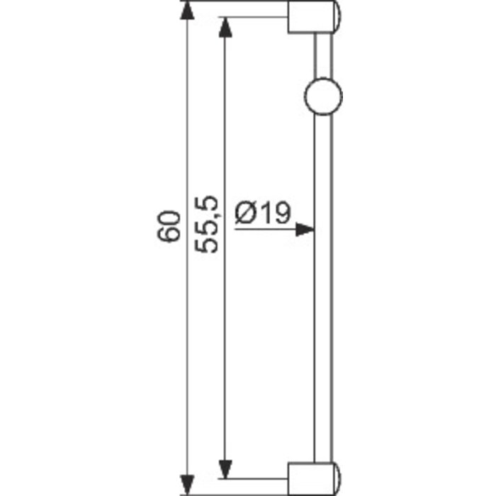 Barre de douche - Odyssea - Diamètre tube 19 mm - Curseur à molette - 2