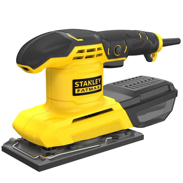 Ponceuse Vibrante Tiers de Feuille Filaire STANLEY FATMAX FMEW214K-QS Moteur 280W avec 1 Abrasif et Collecteur de Poussières