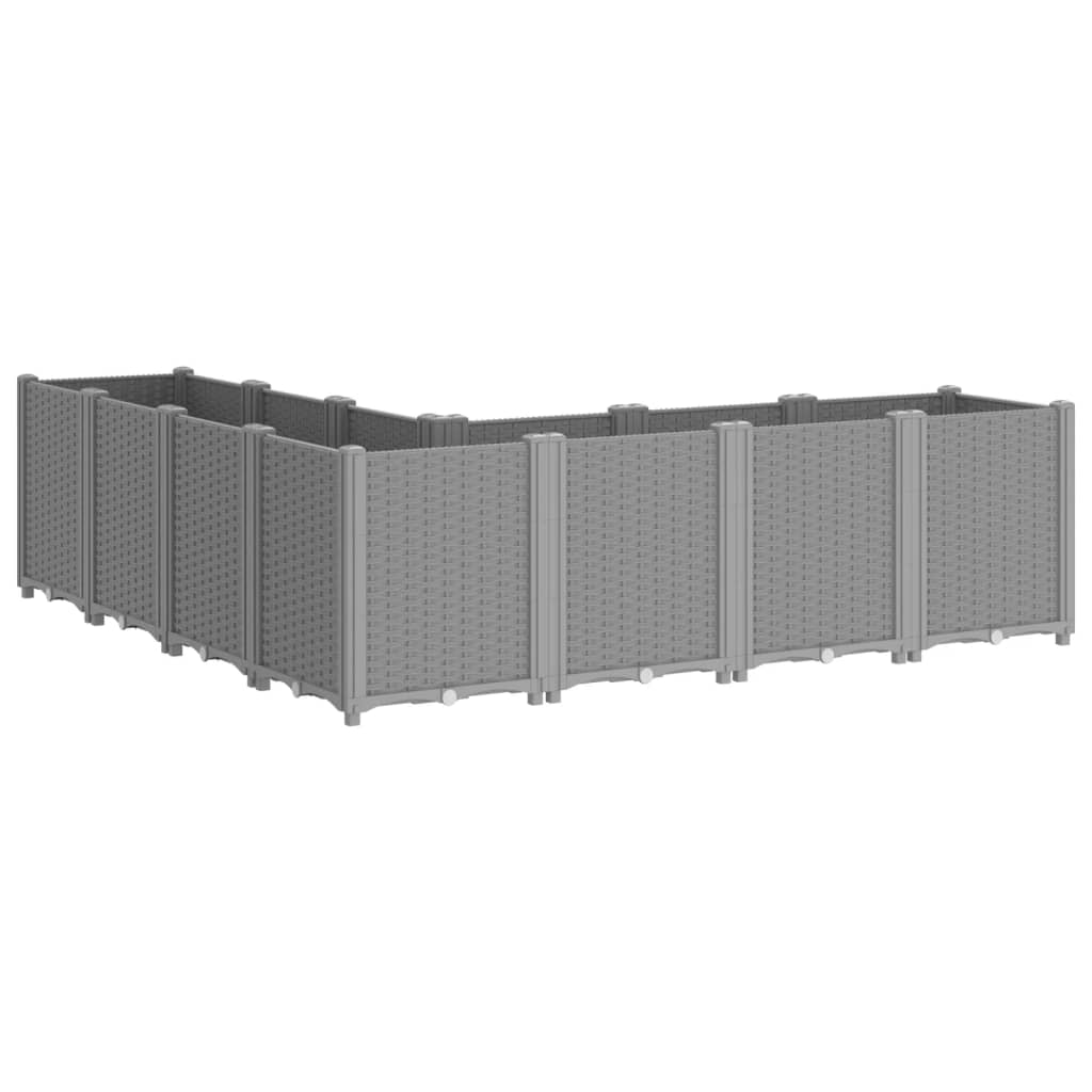 Maison Exclusive - Jardinière gris clair 160x160x53 cm polypropylène - 5