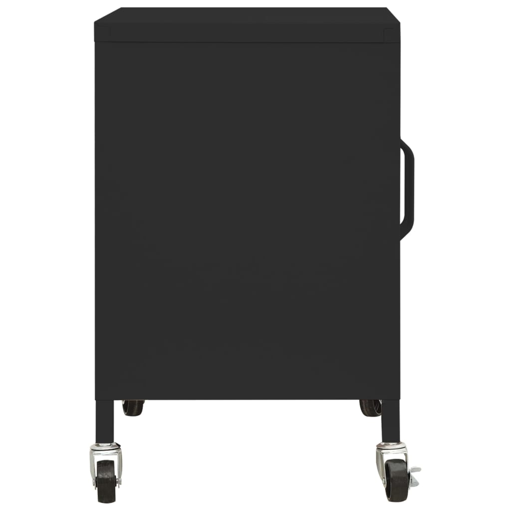 Mueble de almacenaje | Armario de almacenamiento acero negro 60x35x56cm CFW712772 - 4