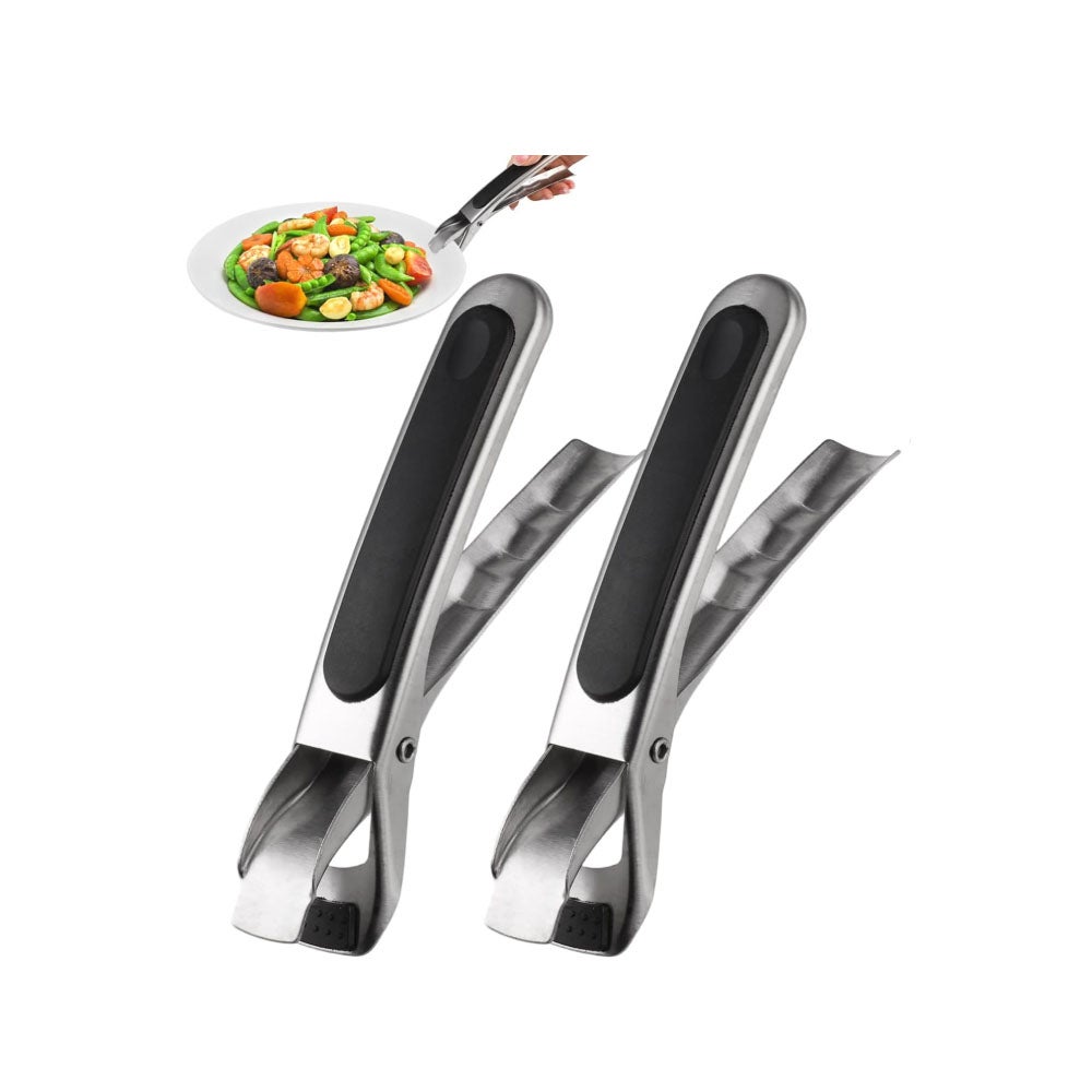 Zestaw 2 klipsów do frytkownicy powietrznej, klipsy antypoślizgowe do talerzy, klipsy ze stali nierdzewnej zapobiegające oparzeniom, klips odporny na