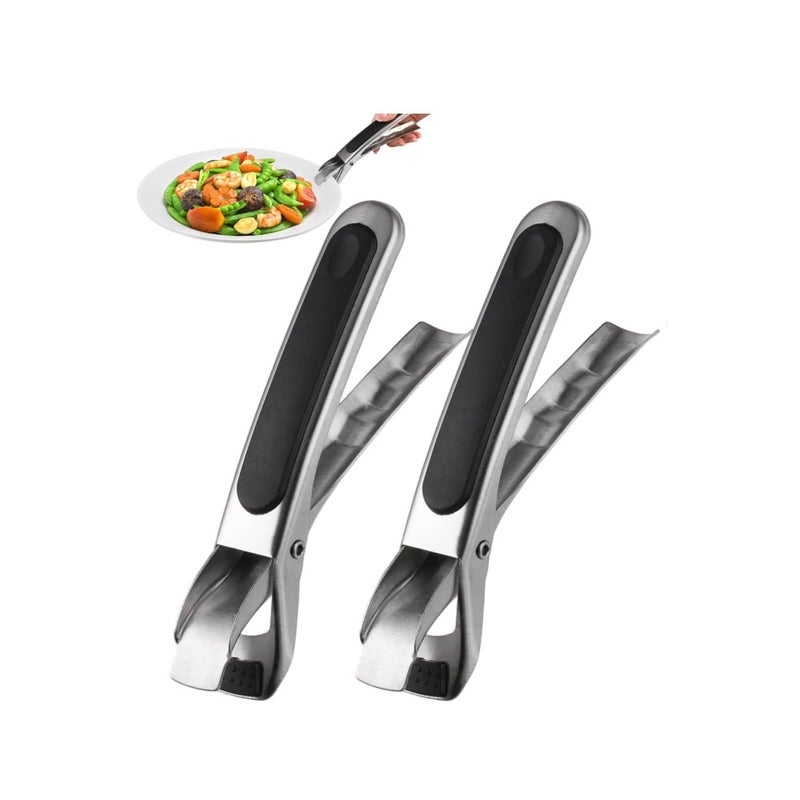 Zestaw 2 klipsów do frytkownicy powietrznej, klipsy antypoślizgowe do talerzy, klipsy ze stali nierdzewnej zapobiegające oparzeniom, klips odporny na