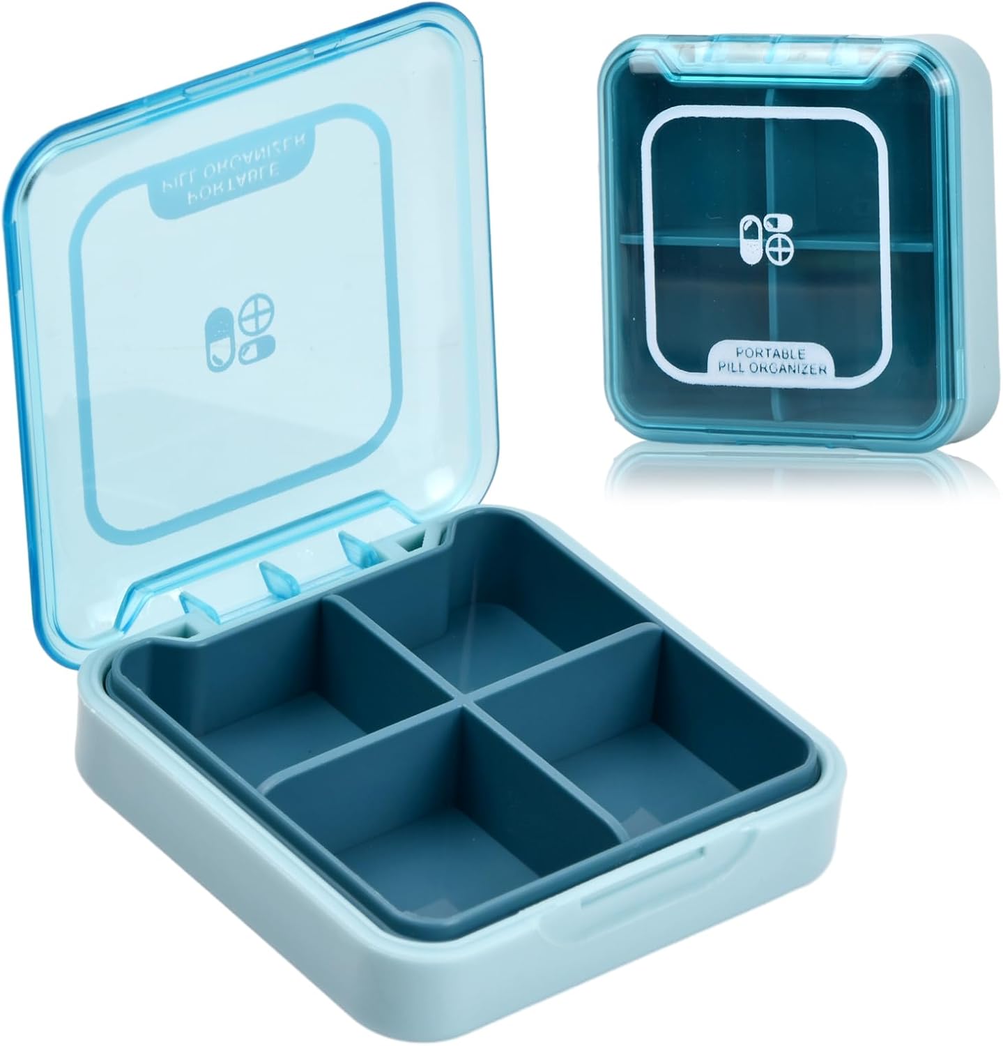 Petit Pilulier De Voyage Tout Simple – Boîte à Pilules Portable Et Légère