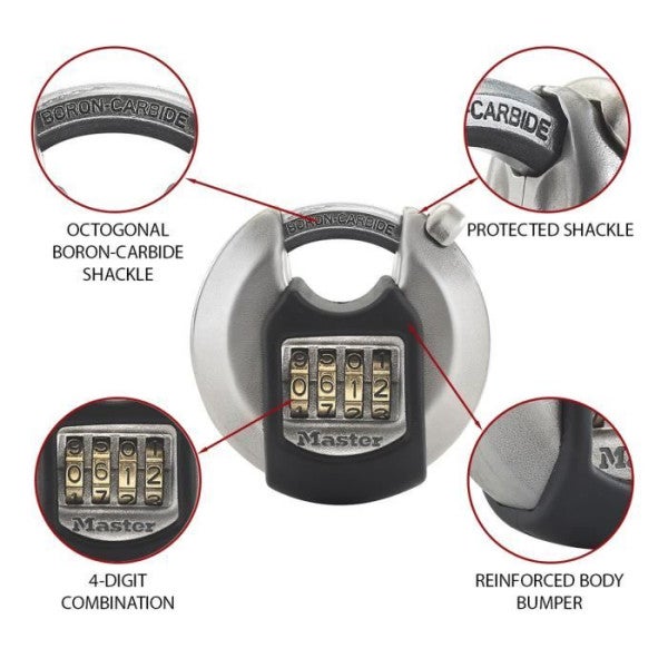 Cadenas Disque Excell en acier inoxydable 70mm - Master Lock M40EURDNUM - 5