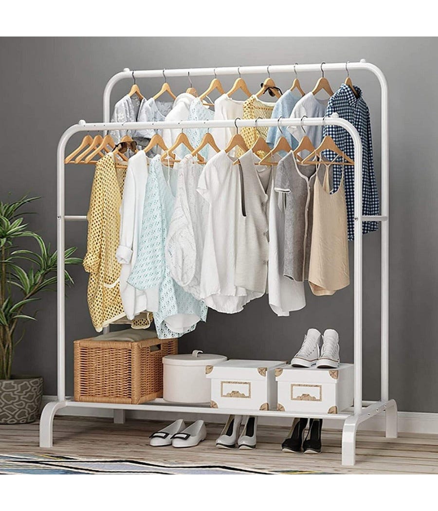 Appendiabiti Da Terra LOEFME - Doppia Asta 146cm Per Camera E Balcone - Foto 14