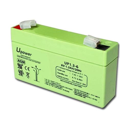 Batteria Sigillata AGM UPower UP1.3-6 (6V 1.3Ah). Fonte di Energia Ricaricabile per Elettronica, Illuminazione e Sistemi UPS di Backup - 4