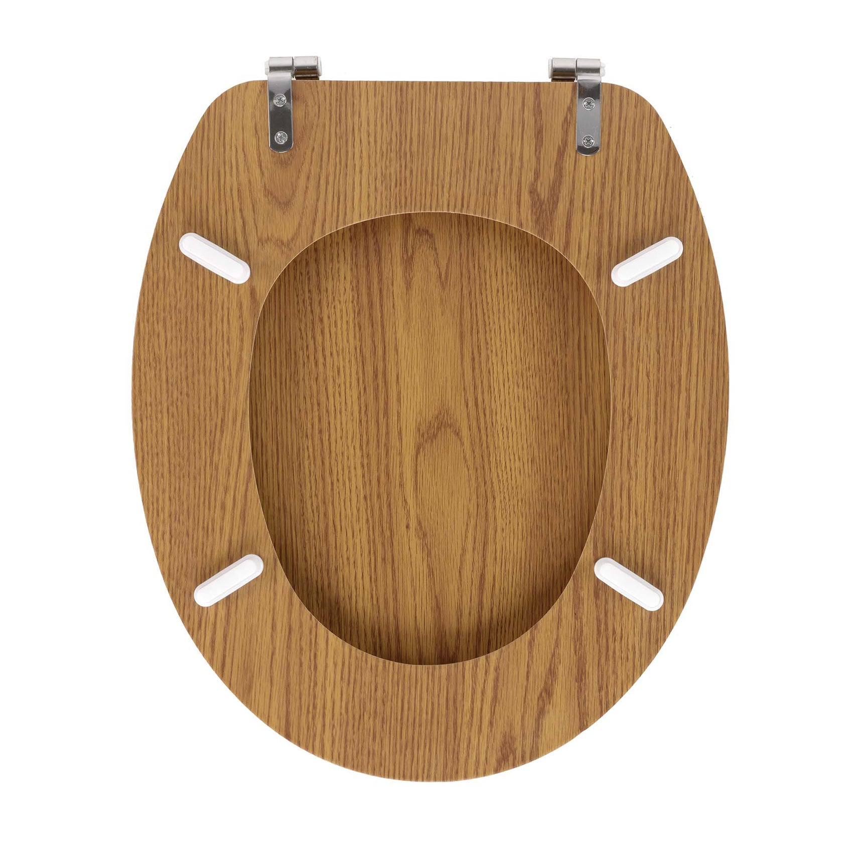 Abattant wc Effet bois Marron Clair 45x37.5x5.5 cm Plastique Leroy Merlin