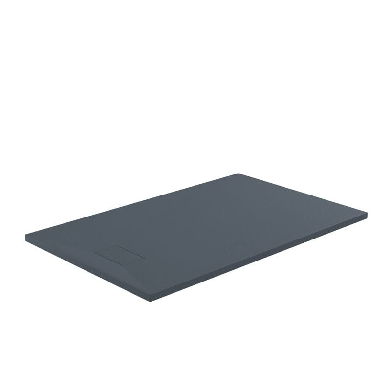 Receveur de douche 90 x 160 cm extra plat PIATTO en SoliCast® surface ardoisée gris basalte - 2