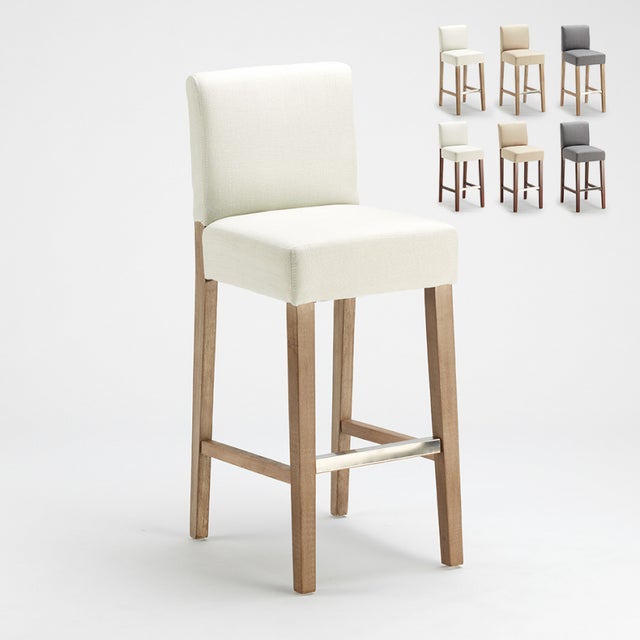 Taburete de bar Cocina de madera estilo Henriksdal alto 74 cm Comfort XL