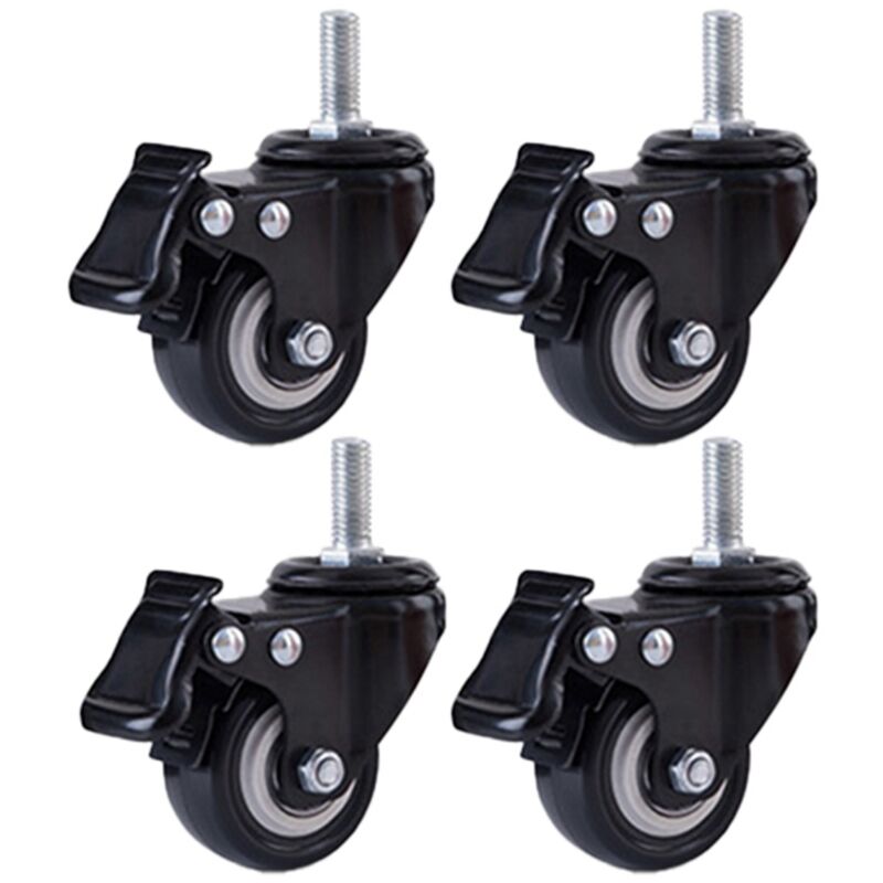 Roulettes Pivotantes Pour Meubles - Lot De 2 En Laiton - Installation Facile - Pour Canapé, Table, Chaise - Capacité De Charge élevée - 6