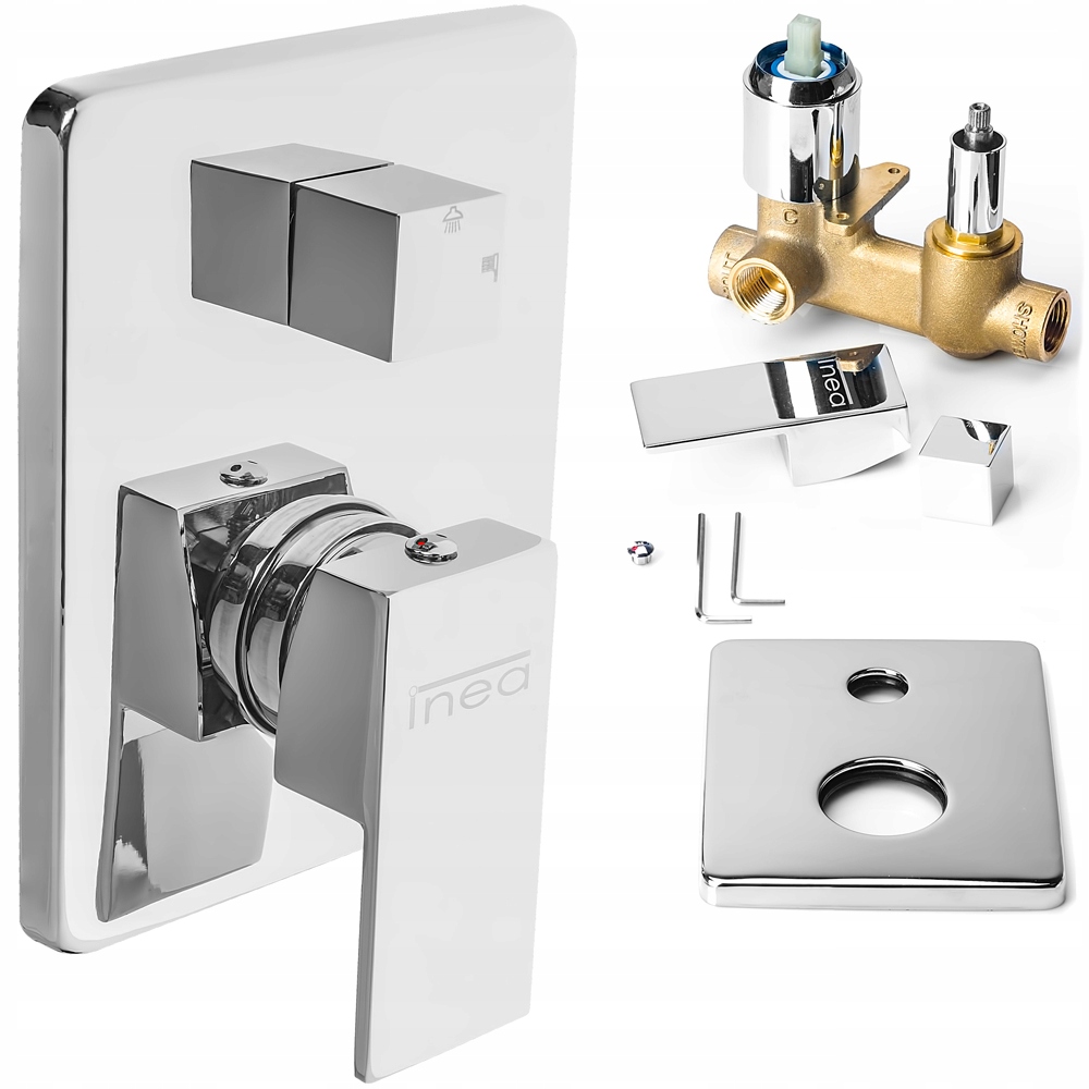 BATERIA DWUFUNKCYJNA PODTYNKOWA MIESZACZ PRYSZNICOWY LUB WANNOWY [ INEA ]
