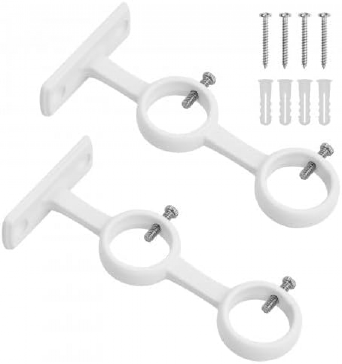 Tringle à Rideau Double Extensible 48-144 Pouces – Montage Par Tension, Métal