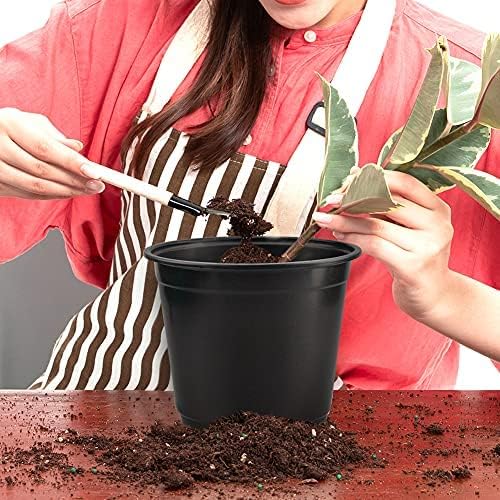 Confezione da 100 fioriere in plastica nera da 10 cm per piante grasse, verdure, talee - 5