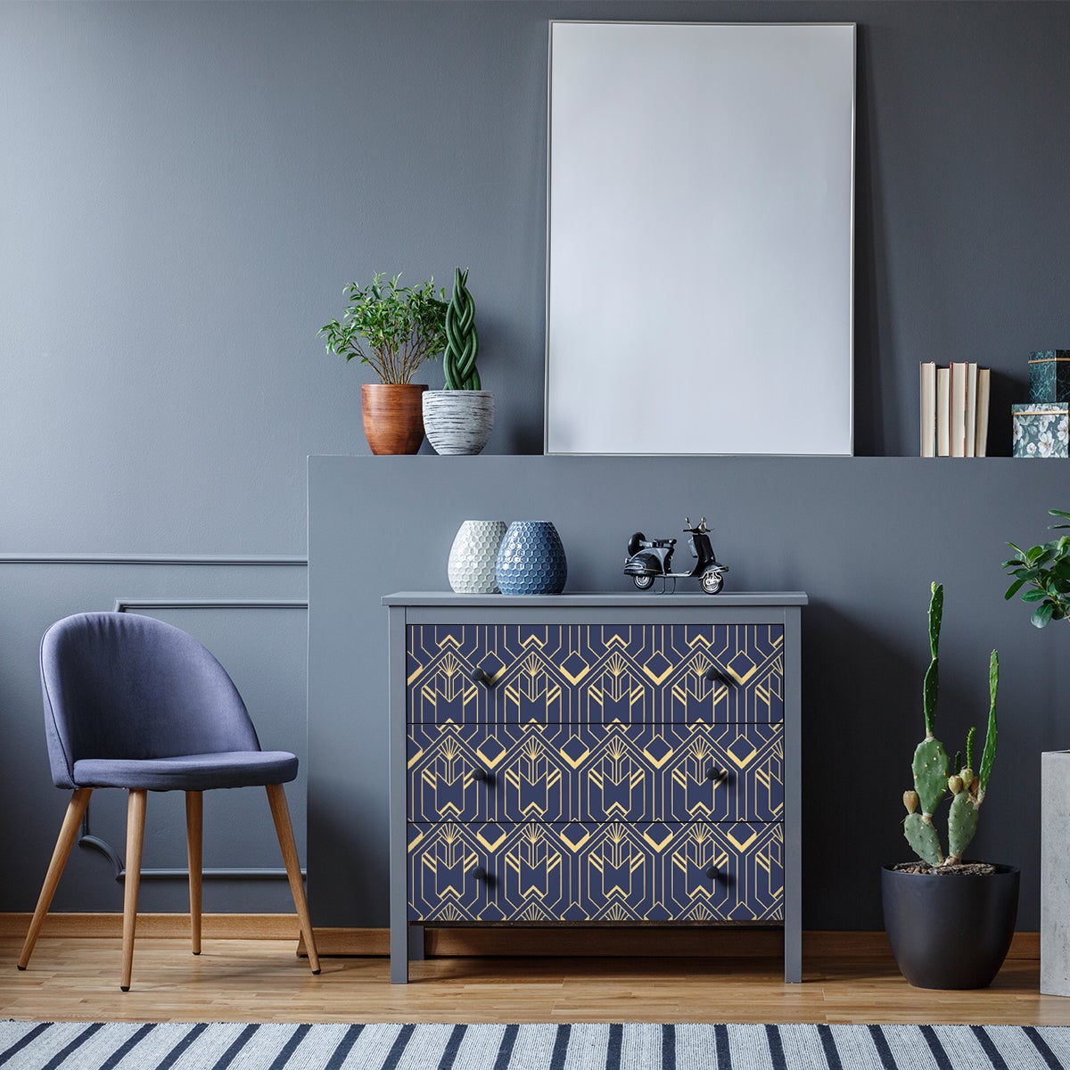 Sticker meuble scandinave hirolf 60 x 90 cm - 3